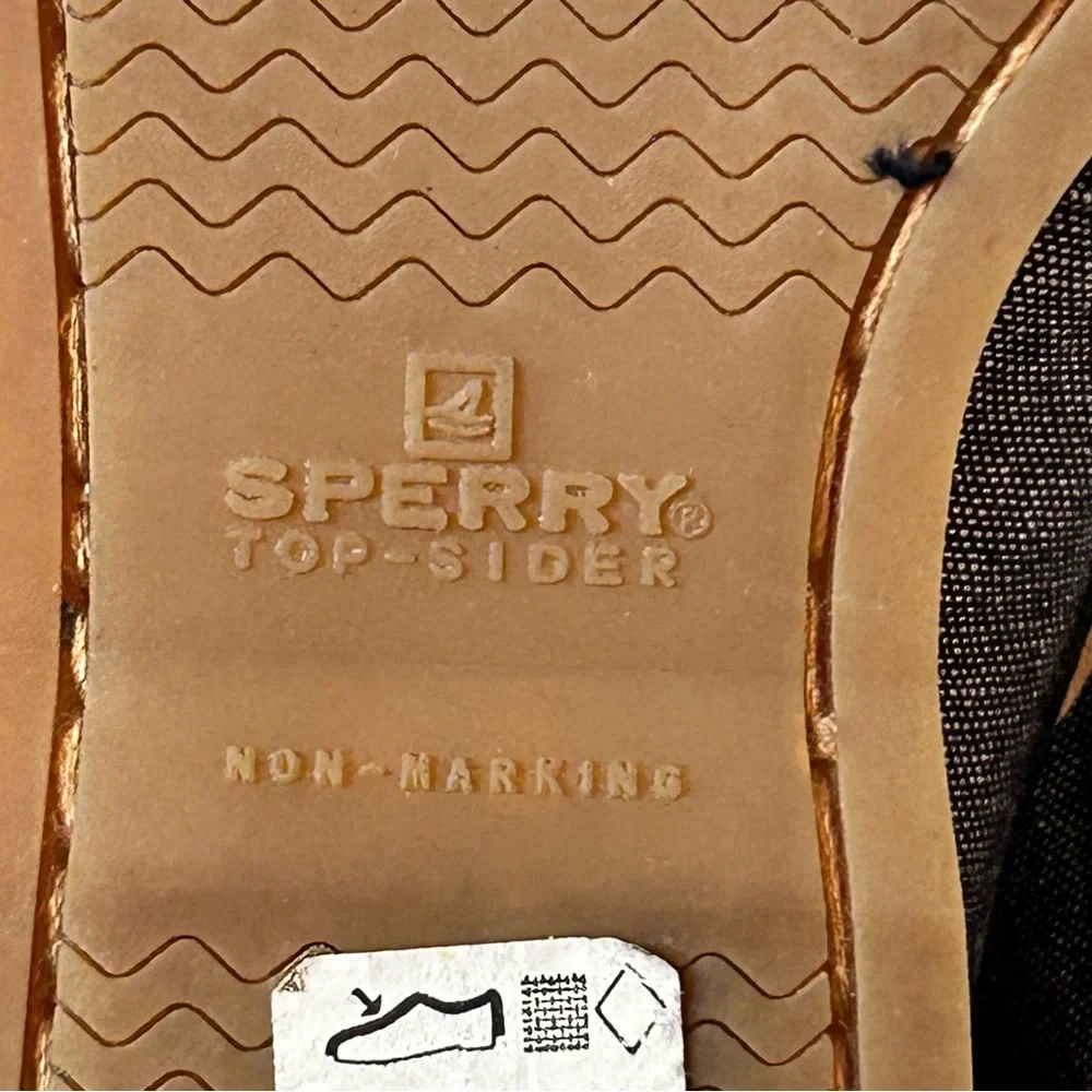 COPY - Kids Sperry Top-Sider denim chambray boat deck shoes like new Size 7 AO …